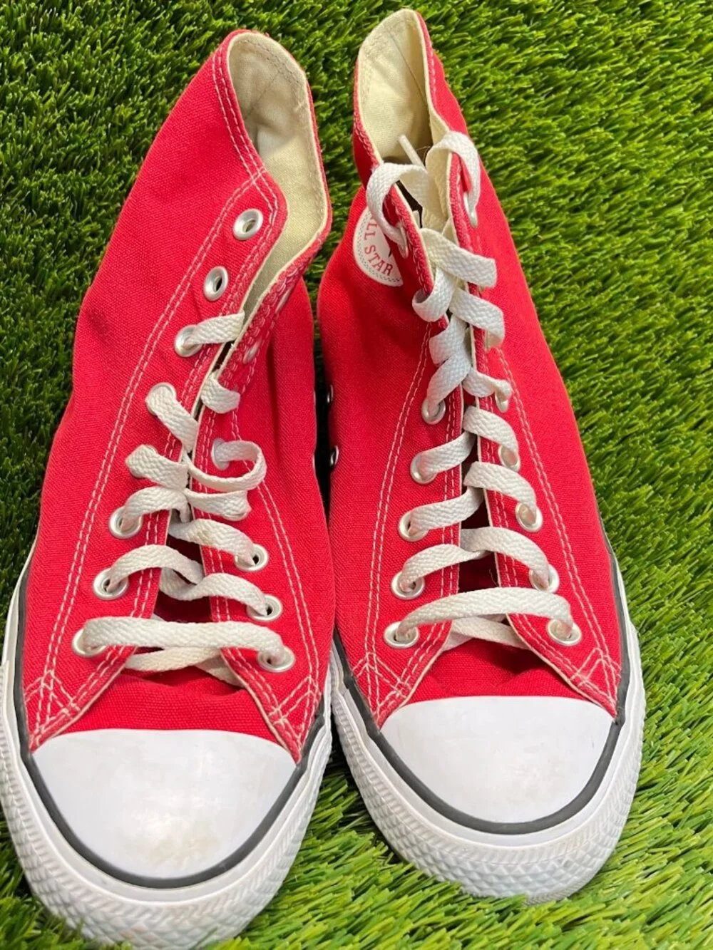 Converse Chuck Taylor All Star Hi Mens Size 8 Red White Athletic Shoes Sneakers - Picture 5 of 10